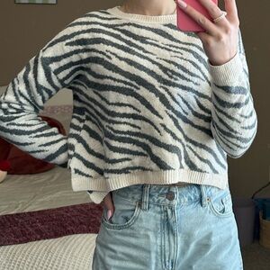 Zebra Print Sweater